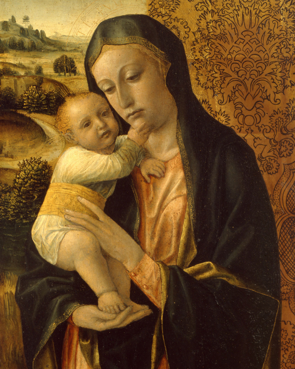 Vincenzo Foppa, Madonna col Bambino (1495-1500 circa), tempera su tavola. Milano, Museo Poldi Pezzoli